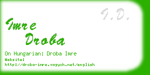 imre droba business card